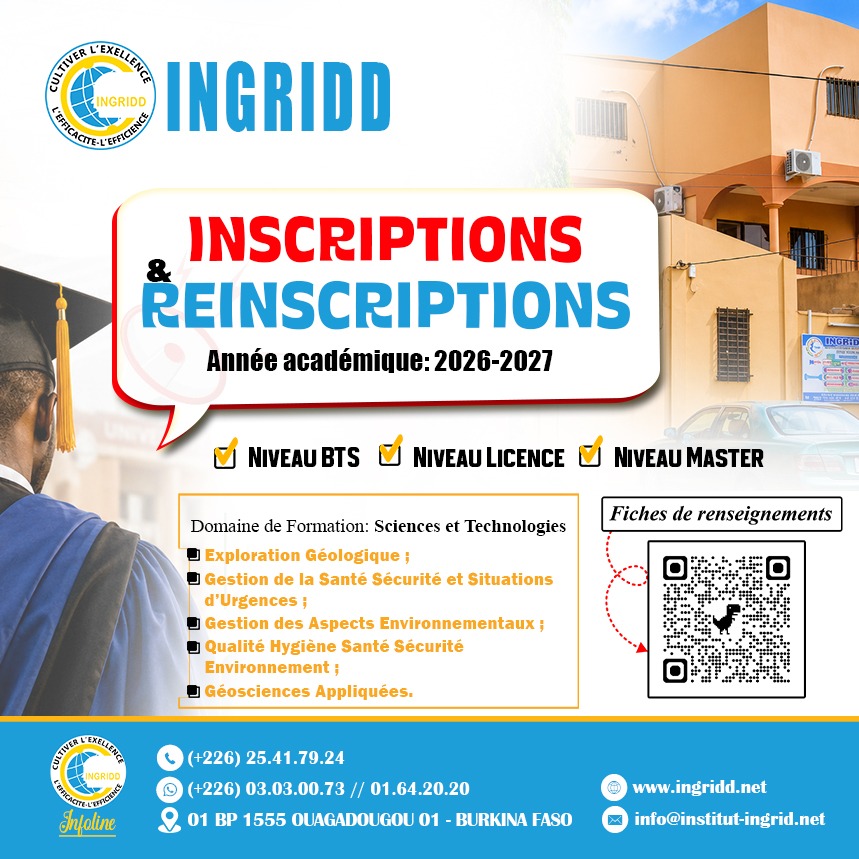 Affiche Inscriptions INGRIDD 2026-2027